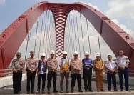 Kapolres Langkat Tinjau Renovasi Jembatan Merah Putih, Progres 75% Siap Selesai dalam 2 Minggu