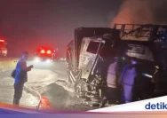 Truk Shopee Terbakar di Tol Solo‑Semarang, Muatan 7 Ton Hangus, Tidak Ada Korban Jiwa