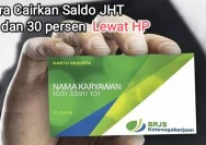 Cara Ambil Saldo JHT BPJS Ketenagakerjaan 10 Persen dan 30 Persen Tanpa PHK