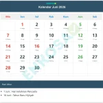Kalender Juni 2026: Tanggal Merah, Hari Besar, dan Peringatan Internasional