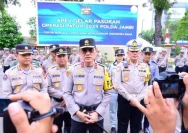 Kapolda Jambi Pimpin Apel Giat Patroli, Tekankan Kerjasama Warga untuk Keamanan Kota