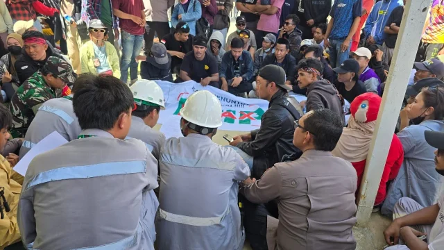 Pendekatan Humanis Polres Morowali Sukses Kawal Aksi Buruh di BTIIG