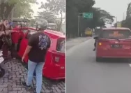 Polisi Selidiki Aksi Pria Bergelantungan di Mobil Merah Viral Jakarta Barat