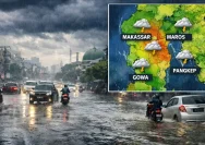 Prakiraan Cuaca Sulsel 10 Mei 2026: Waspada Hujan Lebat dan Angin Kencang di Beberapa Wilayah