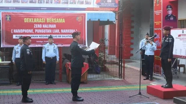 Rutan Salatiga Raih Zero Halinar Usai Penggeledahan dan Tes Urine Bersama TNI-Polri