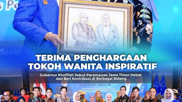 Khofifah Terima Penghargaan sebagai Tokoh Perempuan Inspiratif Penguatan Keamanan dan Kesadaran Hukum Jawa Timur