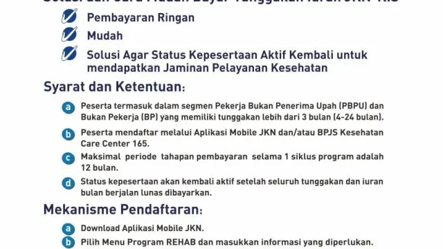 Mengatasi Tunggakan BPJS Kesehatan dengan Program Rehab yang Fleksibel