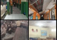 Mirisnya Pendidikan di Jantung Ibu Kota Pelalawan: SD Masih Berdinding Triplek