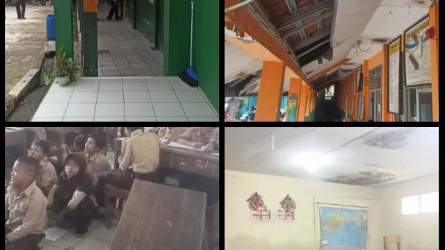 Mirisnya Pendidikan di Jantung Ibu Kota Pelalawan: SD Masih Berdinding Triplek