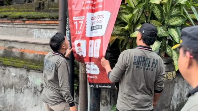 Satpol PP Denpasar Tertibkan 139 Media Promosi untuk Meningkatkan Ketertiban dan Keindahan Kota