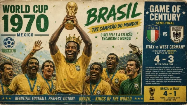 Sejarah Piala Dunia 1970: Mengapa Edisi di Meksiko Jadi yang Terbaik Sepanjang Masa?